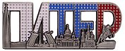Магнит буквы эмаль СПб, цв.ант.олово