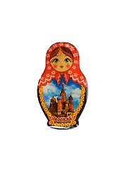 Магнит-смола Матрешка "Москва ХВБ" (02-34AS1-19)