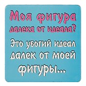 Сувенир МАГНИТИК Магнит 6,5*6,5см "Приколы": "Моя фигура далека от идеала..."