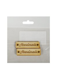 Бирка Handmade 1 комплект 3 шт. (2150392) (5х1,5см) (игрушка из дерева) (упаковка)