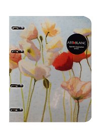 Тетрадь на кольцах «Fleur» 120 листов в клетку, А5, сменный блок - ART -BLANC