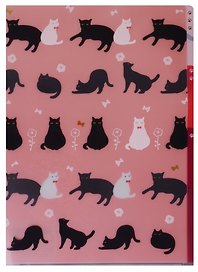 Папка -уголок «Коты» А4, с 4 отделениями