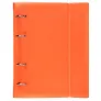 Тетрадь на кольцах «Line neon. Оранжевый» 120 листов в клетку, сменный блок - Hatber