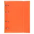 Тетрадь 120 листов, клетка, "Line neon" оранжевая, на кольцах, на резинке - 0