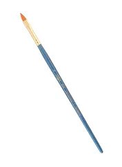 Кисть художественная №4 "Галерея", синтетика, плоскоовальная "кошачий язык", короткая ручка, Гамма