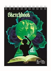 Скетчбук А5 60л "Вэнсдэй Замочная скважина" 120г/м2, гребень