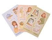 Набор стикеров «Книги, цветы, чай», 3 листа, Remarklee - 0