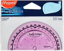 Транспортир 10 см, гибкий, Maped, в ассортименте
