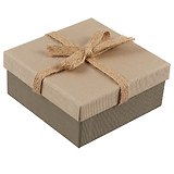 Коробка для подарка «Серый лён», 13 х 13 см