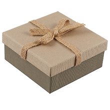 Коробка для подарка «Серый лён», 13 х 13 см
