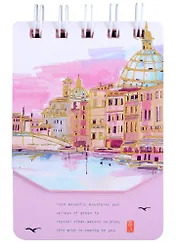 Блокнот А7 100л лин. "Cities" спираль, тиснение фольгой, инд.уп., ассорти