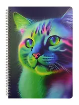 Тетрадь в клетку Listoff, "Яркий кот", А4, 100 листов