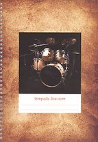 Тетрадь для нот Перископ, "Золотистая (барабаны)", А4, 12 листов