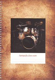 Тетрадь для нот Перископ, "Золотистая (барабаны)", А4, 12 листов