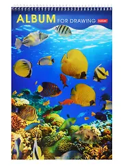 Альбом для рисования Hatber, "Сияющий мир", А4, 32 листа, на спирали, в ассортименте