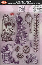 Штамп силиконовый Viva-Silikon-Stempel мода Париж (400308200) (упаковка)