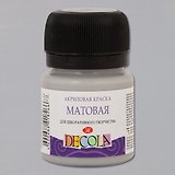 Краска акриловая серая 20мл "Декола" матовая, ЗХК