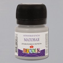 Краска акриловая серая 20мл "Декола" матовая, ЗХК