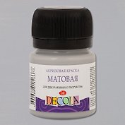 Краска акриловая серая 20мл "Декола" матовая, ЗХК