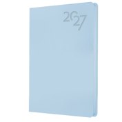 Ежедневник дат. 2027г. А6 176л "Soft Touch" голубая матча, иск.кожа, интегр.переплет, тонир.блок, скругл.углы, ляссе, инд.уп