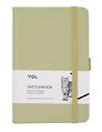 Скетчбук 9*14 80л "Yoi" оливковый, 140г/м2, слоновая кость, тв.обл., Yoi