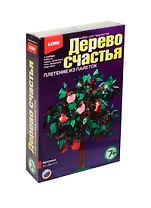 Набор для творчества LORI Дерево счастья "Яблонька" плетение из бисера и пайеток Дер-012