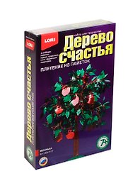 Набор для творчества Lori. Плетение из бисера и пайеток. Дерево счастья «Яблонька»