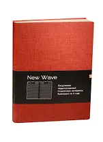 Ежедневник недат. А5 136л "New Wave" красный, иск.кожа, интегр. обл, Listoff