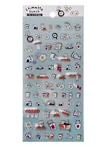 Наклейки бумажные Еда микс 17030-17038