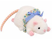 Мягкая игрушка Мышка с кружевной повязкой (белая) (22см) (12-G12-9)