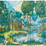 Холст с красками по номерам Домик у пруда (Х-8224) (40х50см) (24цв) (Рыжий Кот) (3+) (коробка)