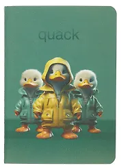 Записная книжка А7 30л кл. "Утки в капюшонах" сшивка, тонир.блок