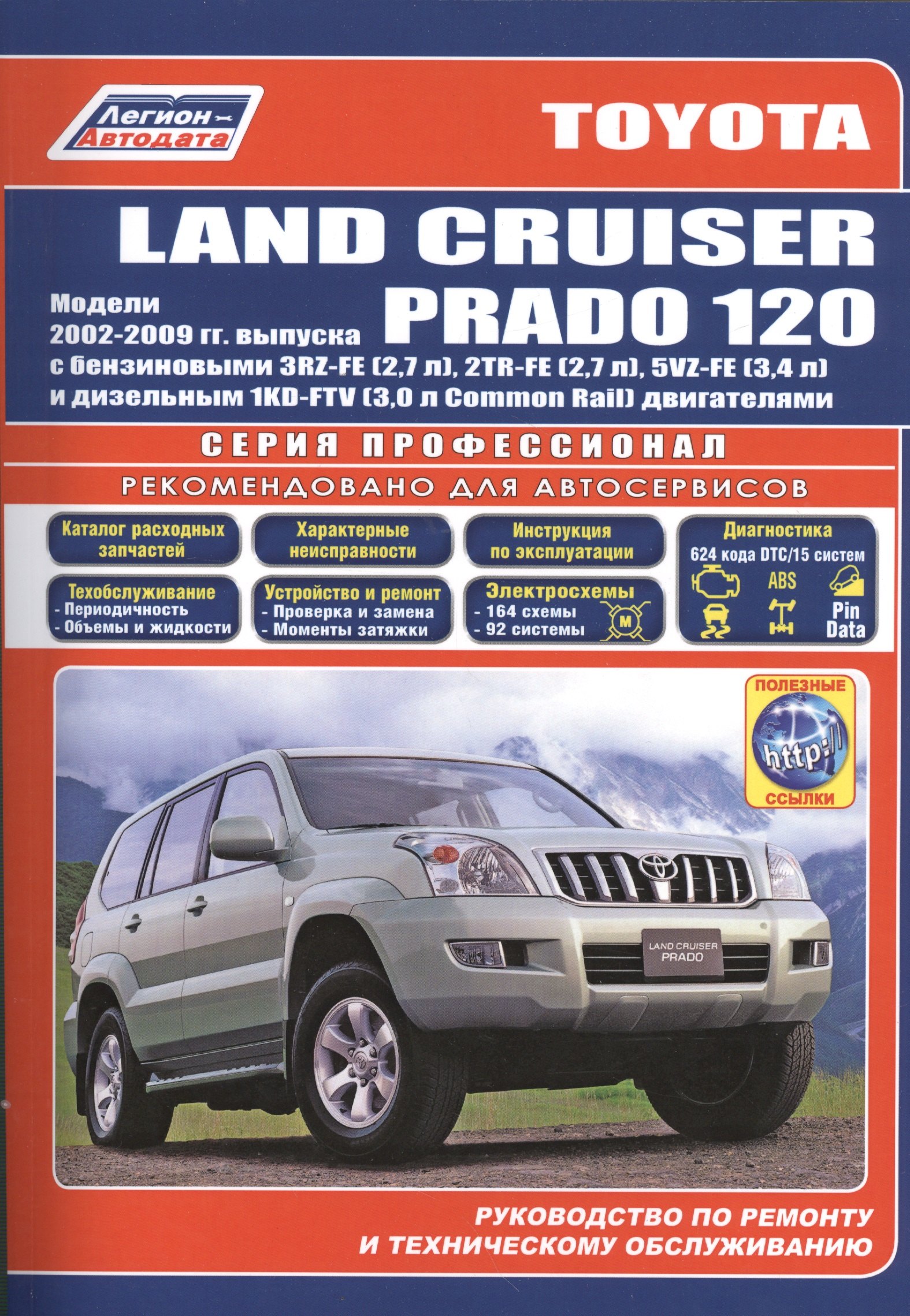 

Toyota Land Cruiser Prado 120 Мод. 2002-2009 гг. вып. с бенз. 3RZ-FE (2,7 л.)… (мПрофессионал) (+ссы