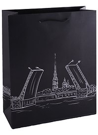 Пакет А4 32*26*10 СПб "Мосты Санкт-Петербурга" нейтр., бум.мат.ламинат