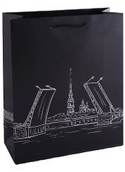 Пакет А4 32*26*10 СПб "Мосты Санкт-Петербурга" нейтр., бум.мат.ламинат