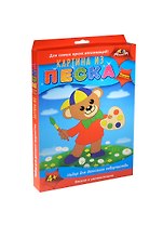 Картина из песка Медвежонок-художник (C2432-02) (5+) (набор для творчества) (коробка)