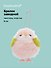 Брелок Птичка розовая (пластик, текстиль) (заводной) (9см) (12-202602-MSH10/4) - 0