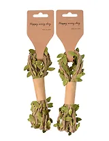 Набор Тесьма джут с листочками, 2 м, моток с подвесом (0815-1) 2 ШТ