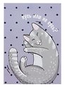 Открытка двойная "Коты. Кусь"