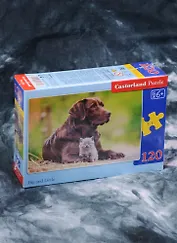 Пазл Castorland MIDI Собака и котенок 120эл., 32*23см