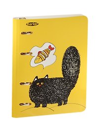 Тетрадь на кольцах «Котики&Ко» 100 листов в клетку, А5, сменный блок - MARKER ARTE