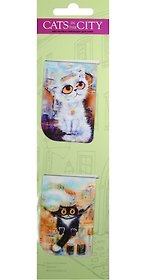 Магнитные закладки Cats in the City (зеленый)