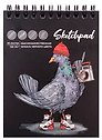 Скетчбук А6 30л "Голубь" черн.внутр.блок, 120г/м2, гребень