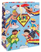 Пакет А4 26*32*12 "Команда супергероев" дет., бум.мат.ламинат