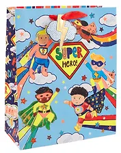 Пакет А4 26*32*12 "Команда супергероев" дет., бум.мат.ламинат