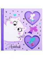 Записная книжка 105*105 48л "КОШКИ-МЫШКИ" 7БЦ, тиснение фольгой, глянц.ламинация