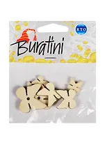 Набор декоративных элементов РТО Очаровательные бабочки (DZ40028) (Buratini) (фанера) (упаковка)