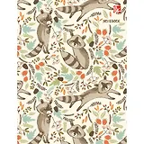 Записная книжка, Эксмо А6 (110*145) 48л. Книги для записей Веселые еноты (детская) твердая обложка с поролоном