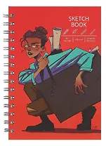 Скетчбук А5 60л "Дерзко" белый офсет, 120г/м2, софт.тач., евроспираль