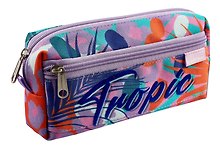 Пенал-косметичка 2 отделения "Tropical" 21*10*5 см, Erich Krause